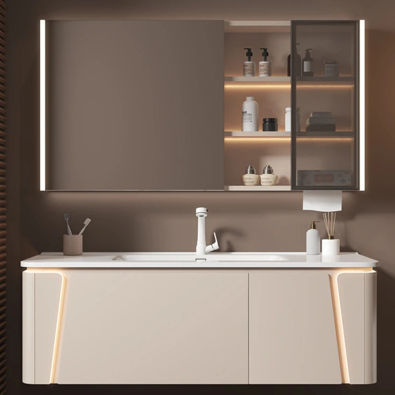 Ceramic Cabinet Combination Rounded Integrated Washbasin Face Master Cabinets