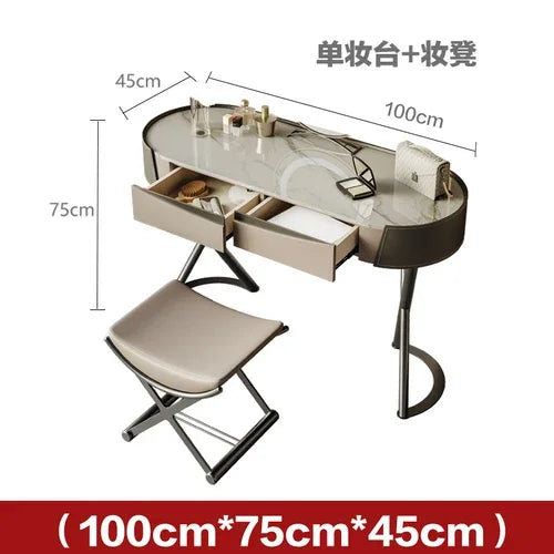 Italian Luxury Modern light Dressing with Mirror, organizer and stool



















l