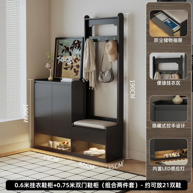 Simplicity Luxury Entryway Modern Designer Organizer Shoe Rack Space Saving Cabinet