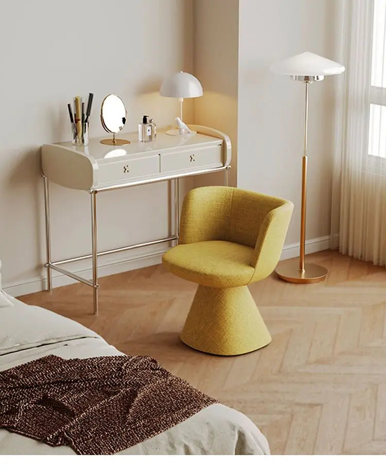 Italian rotatable designer  cream  makeup  chair