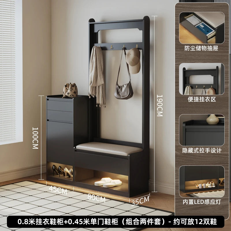 Simplicity Luxury Entryway Modern Designer Organizer Shoe Rack Space Saving Cabinet