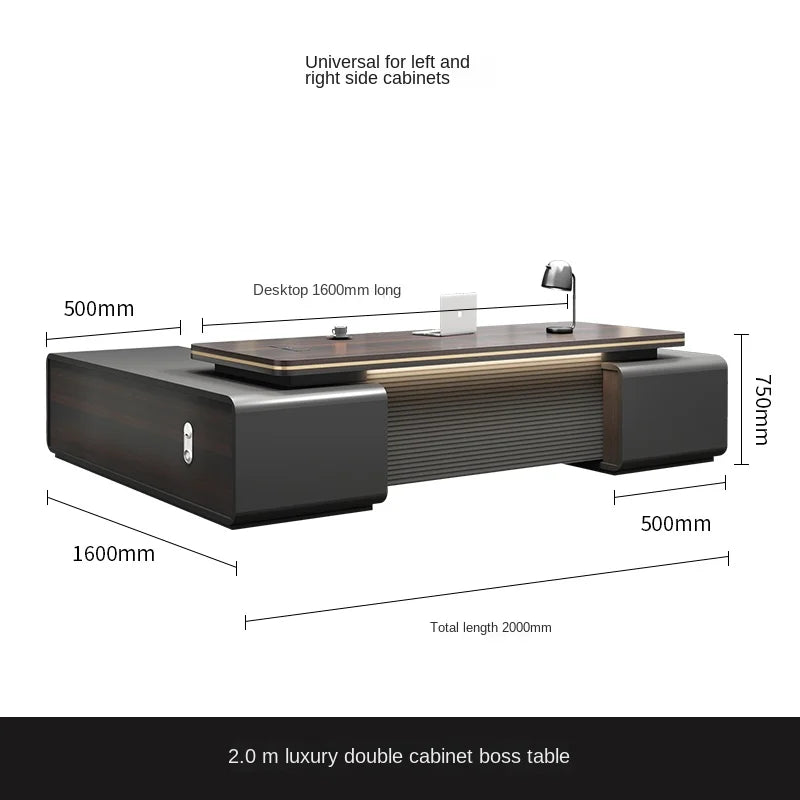 European  Modern Furniture Black wood, Floor Computer Desks corner  storage, standing  drawers,