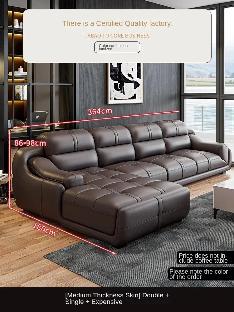 Nordic Modern Reclining Designer Large Wood  Brown Armrest design full set sofas