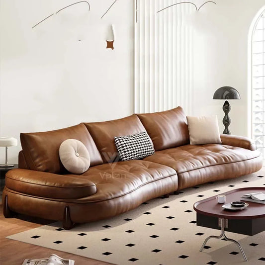 Italiano Brown Relax Unique Reclining Style  Hotel Designer Sofa