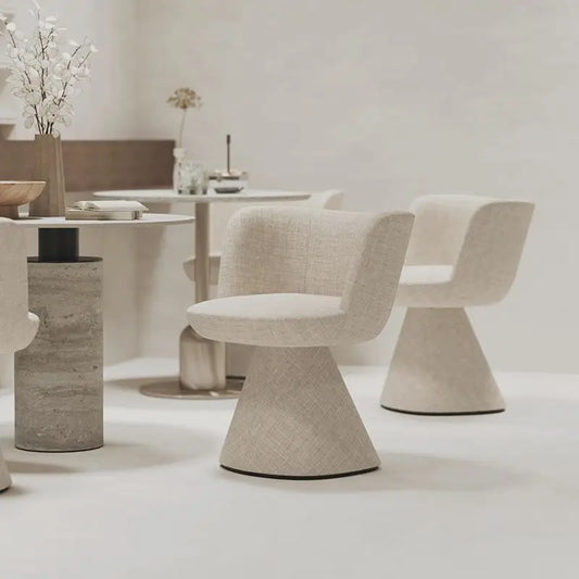 Italian rotatable designer  cream  makeup  chair