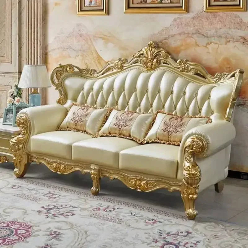 Nordic  Modular Canape Salon, Large Filler Golden Sofas, wood design, reclining luxury lounge sofa