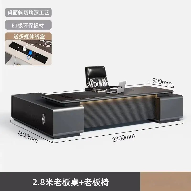 Executive Wooden   Large Wide Base Gaming  Computer Table Cabinet