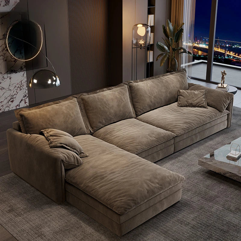 Italian Minimalist Chinese Style Sofas Modern Simple Straight High Quality  Luxury Design
