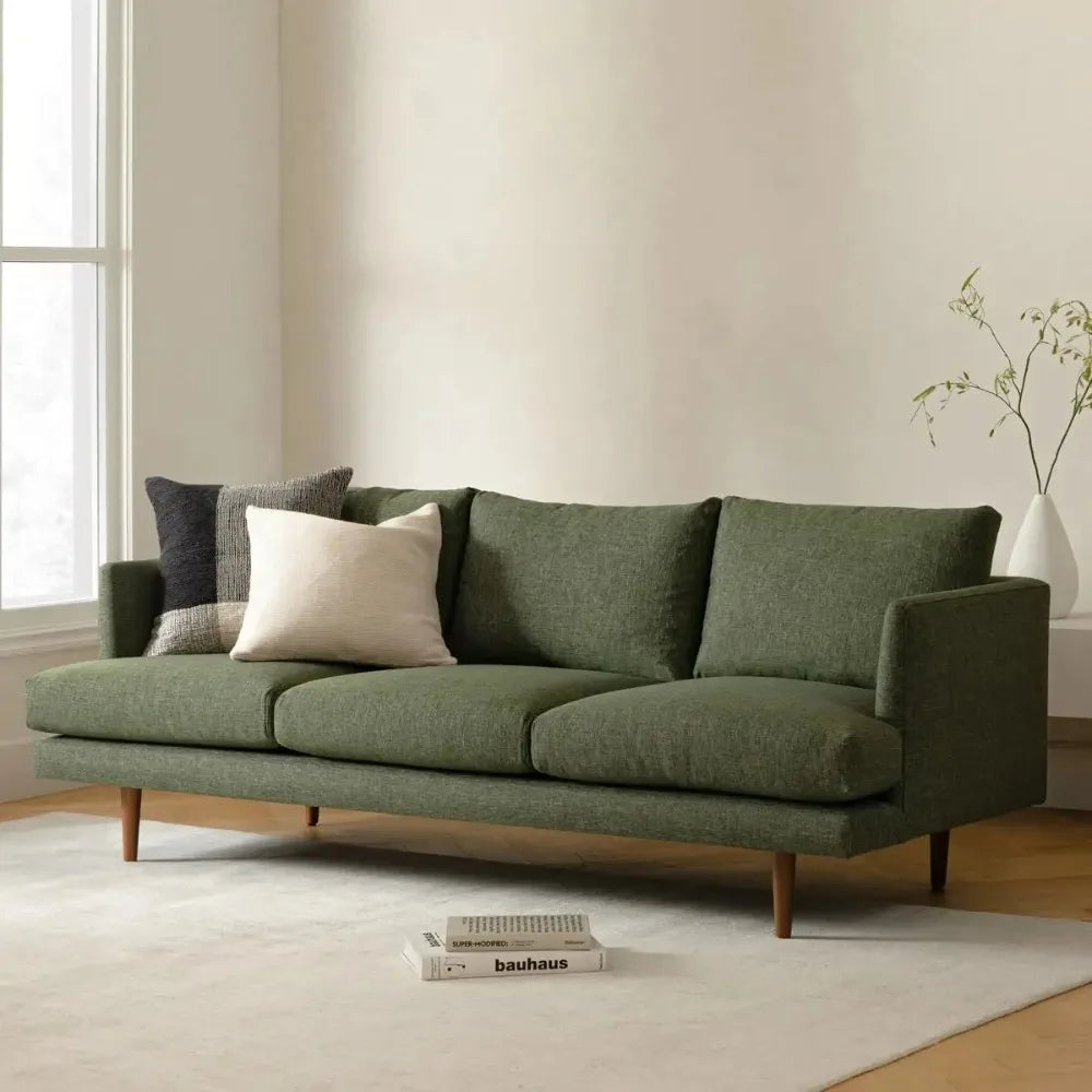 Italian-Style High End wood frame sofa set ,Full Genuine Cowhide Leather  Modern Luxury Design for Large Villa