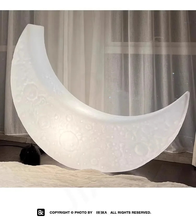 Nordic Creative  Romantic Design Lounge chair, atmospheric Decoration Crescent. Moon Floor Lamp