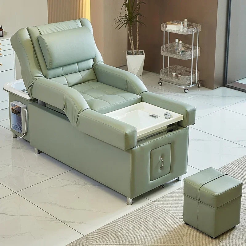 Modern Beauty Salon Head Massage, Shampoo Hair washing, Foot spa, pedicure, back  lift