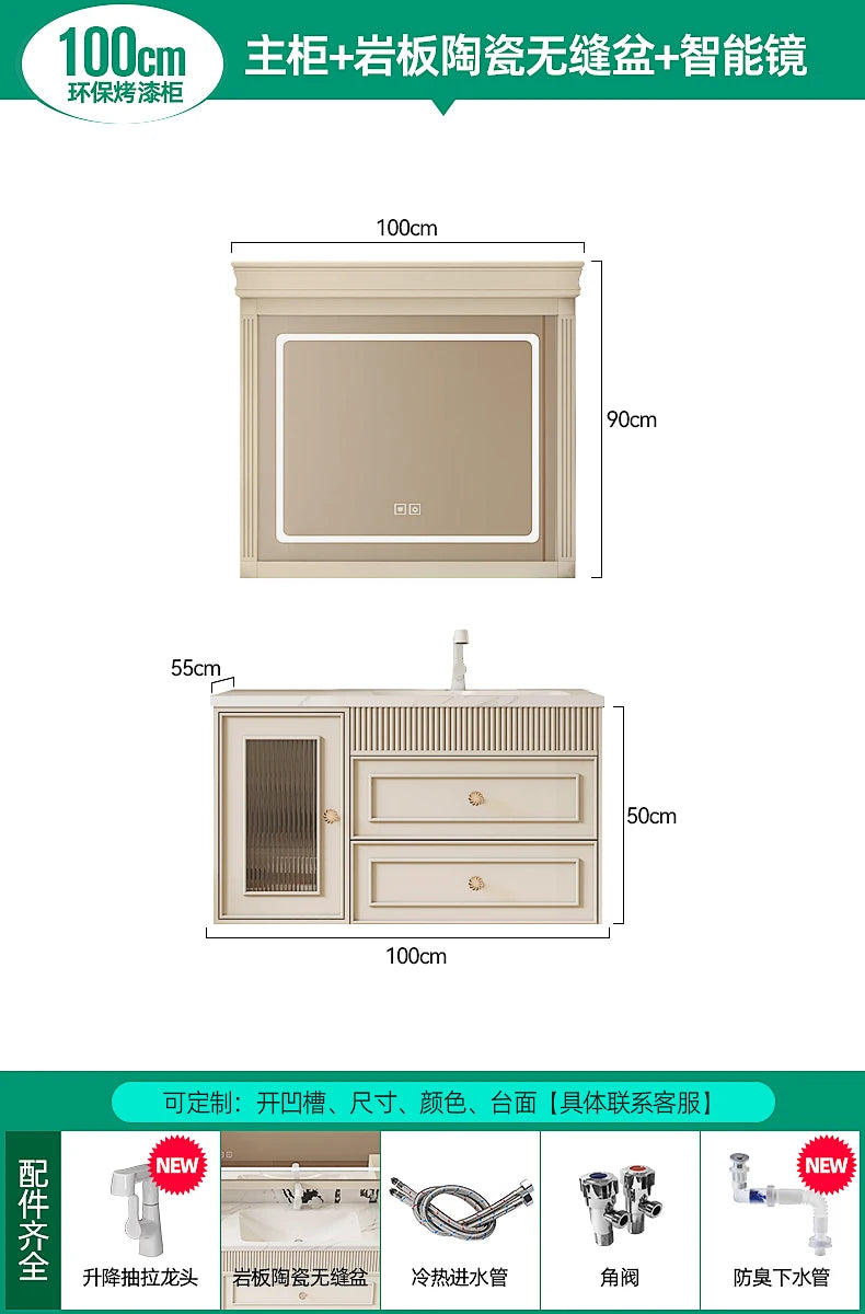 French Ceramic Vertical Vanity, Portable Toilet Wall Shelves Desk Storage Organizer, rock sinks cabinet