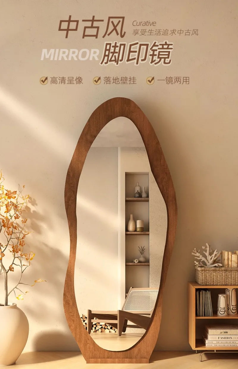 Decorative Floor Mirror Full Body Standing Korean Interior, Neon decor